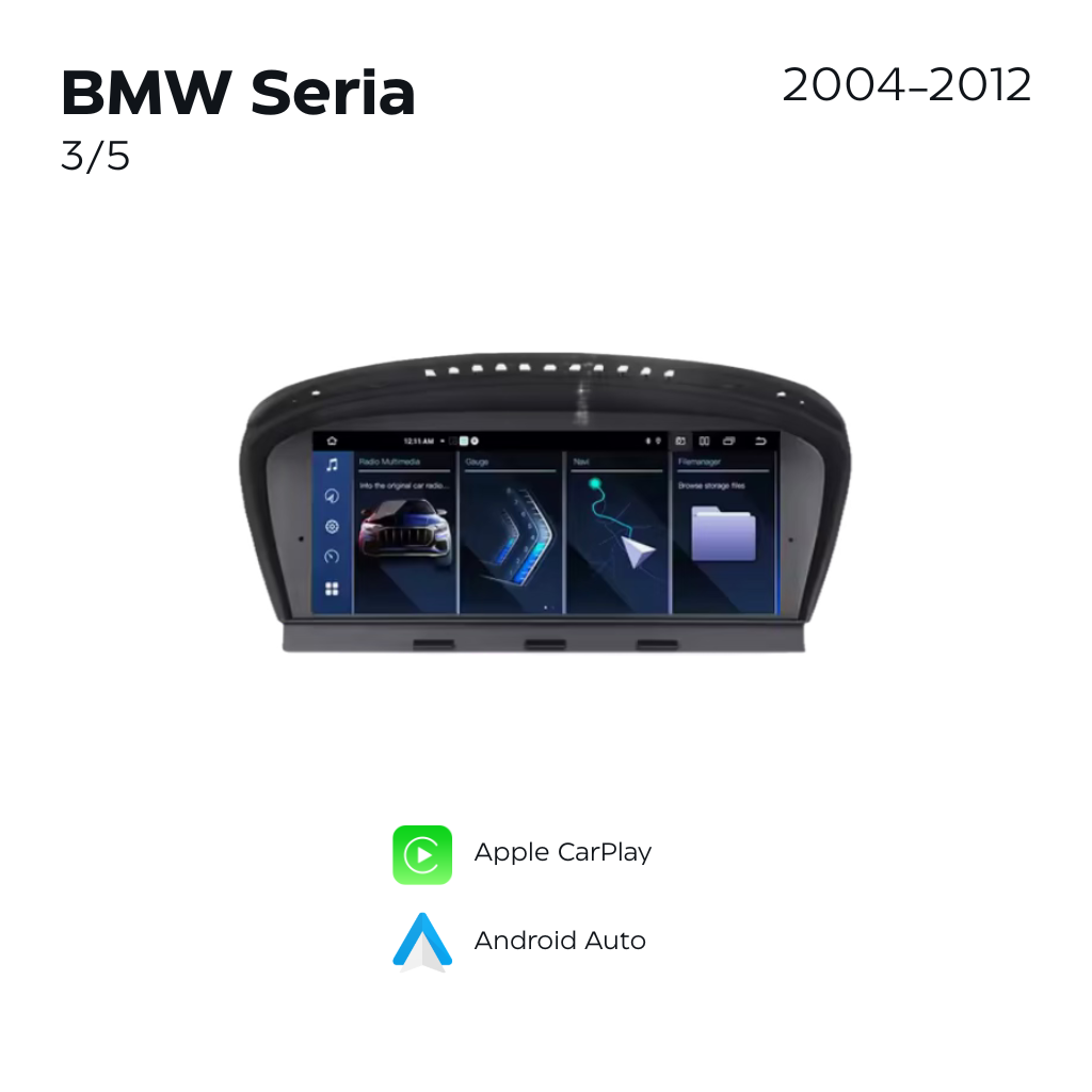 BMW Seria 3 M3 E90/E91/E92/E93 Ekran Multimedialny 8.8 cala