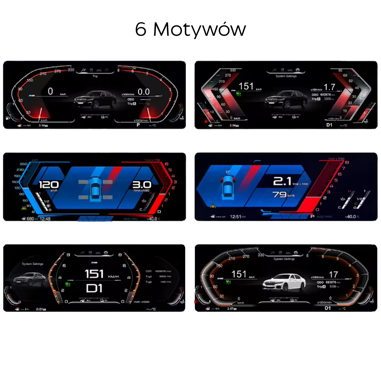 BMW Zegary Wirtualne E60/E61/E62/E63/E64